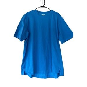 Duluth Trading Longtail T Shirt Men's Short Sleeve Light Blue Tee - large